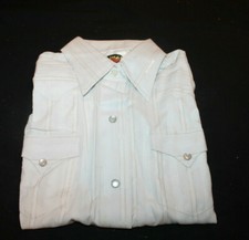 Womens Vintage Western Miller Brand Gold Stripe Long Sleeve Shirt Size 8/30