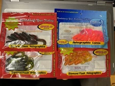 Lot of 4: Spike IT Holographic Twister tails 3" 8 per pack