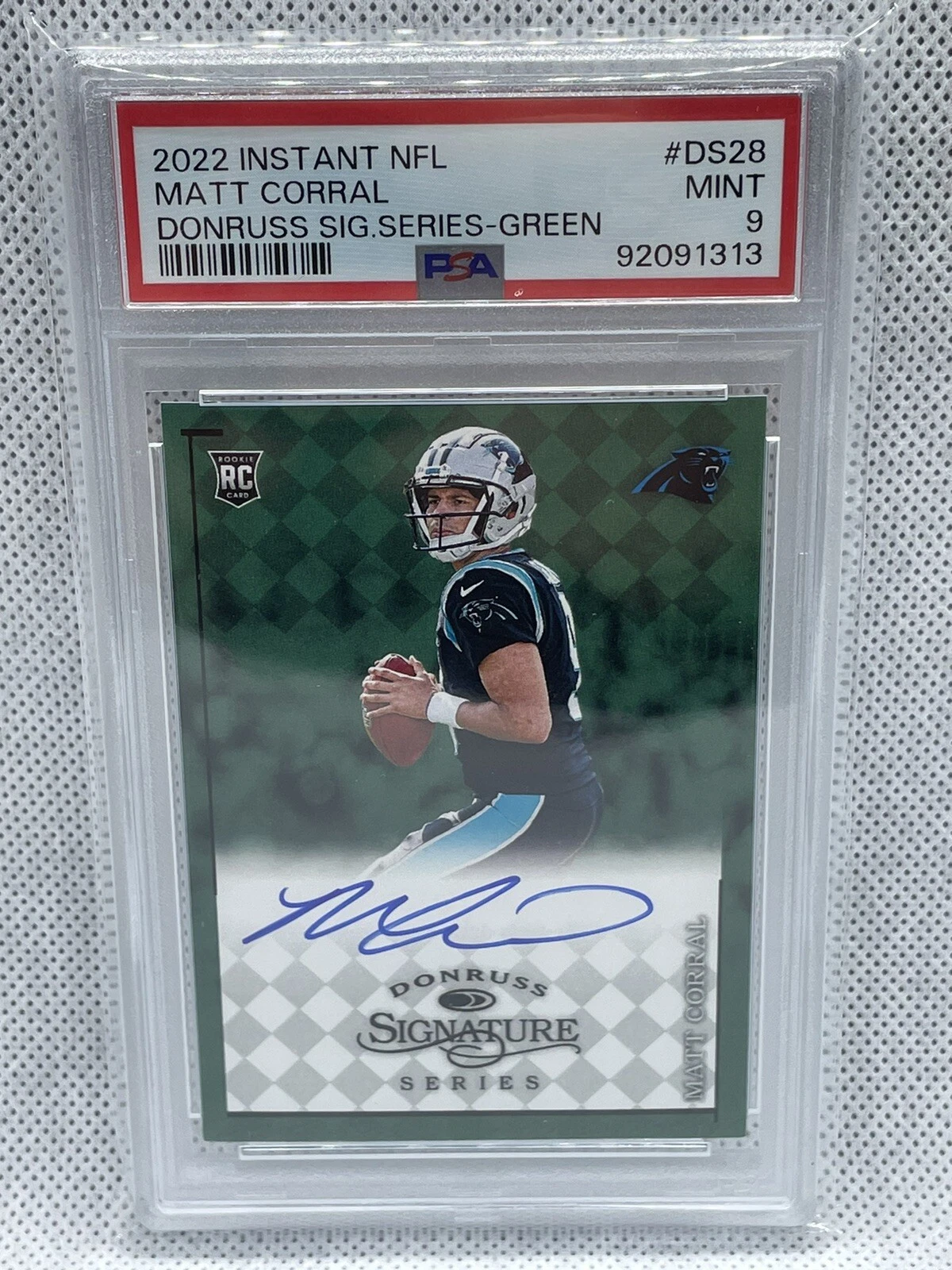 Matt Corral Panini Instant NFL Donruss Signature Series #DS28 Green