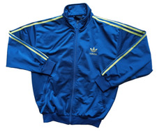 Adidas Firebird Jacket Blue Yellow Vintage 90s Track Jacket Excellent RARE Sz. M