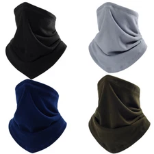 Men's Women's Neck Gaiter Winter Fleece Face Mask Windproof Ski Warm Face Cover