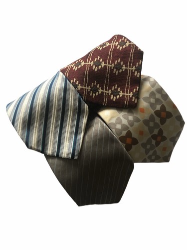 Hugo Boss Men’s Lots Of 10 Striped/Geometric 100% Silk Ties - Made in Italy - Picture 7 of 12