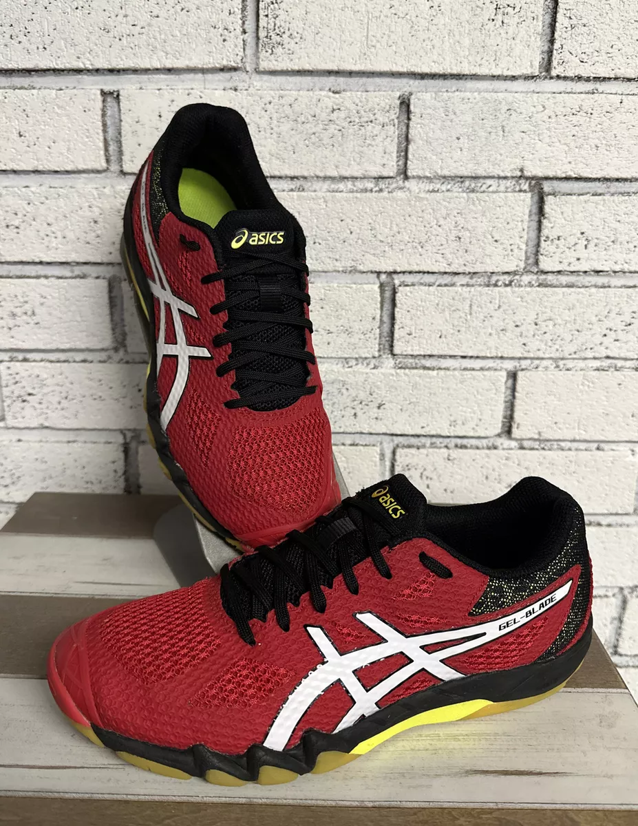 klok metaal lijn ASICS MENS US SIZE 7 Badminton Shoes Gel Blade 7 red yellow 1071A029 | eBay