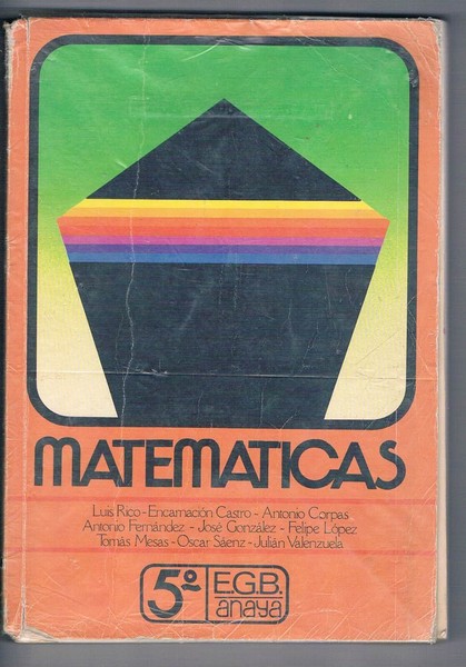 Libro de texto Matematicas 5º egb anaya 1982