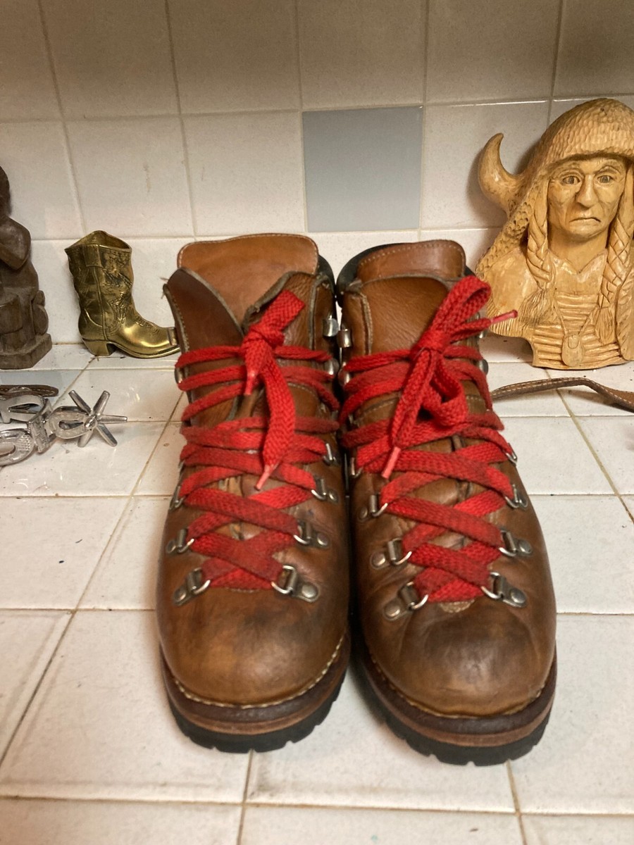 DISTRESSED ROCKY MADE IN USA VINTAGE BROWN LEATHER MOUNTAIN  display picture 2