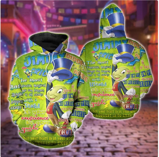 Jiminy Cricket 3D Hoodie Halloween Gift