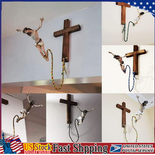 Bungee Jumping Jesus Cross Religious Decorations Hanging Easter