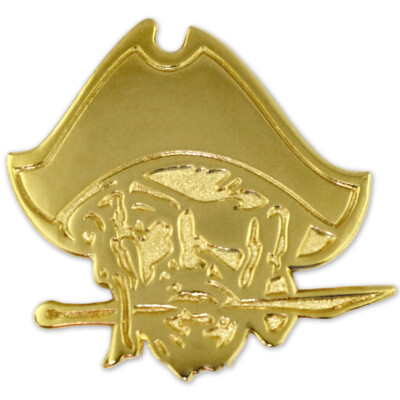 PinMart's Gold Chenille PIRATES Mascot Letterman's Jacket Lapel Pin