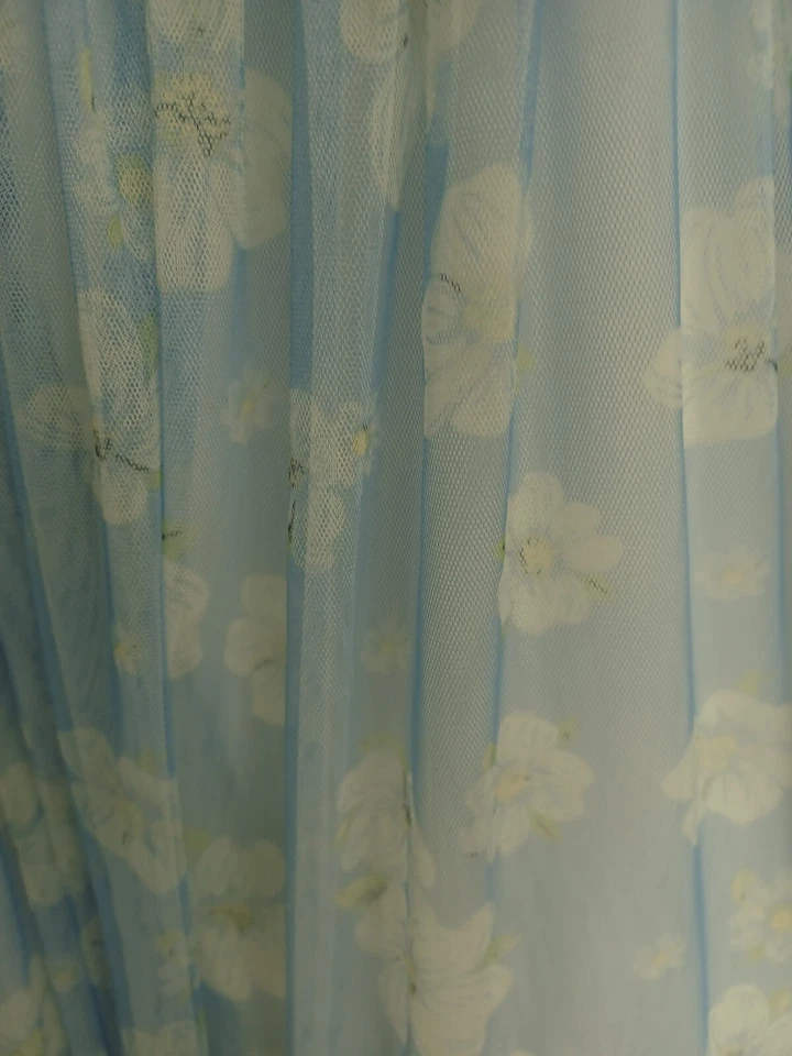 BONNIE JEAN SZ 14 Girls Dress Blue/White Lined Floral Print w/Rose, Sash Was $49 - Image 4 of 4