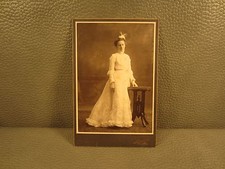 Victorian Antique Cabinet Card Photo Pretty Young Woman ......FREE SHIPPING