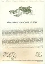 FRANCE SCOTT # 1714 FIRST DAY SOUVENIR PAGE, 1980, GOLF FEDERATION, GREAT PRICE!