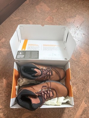 Timberland White Ledge Mid Hiking Boots Mens Brown Black Lace-Up Waterproof - 12