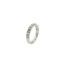 Platinum Half Eternity Diamond Ring, Set With 0.60ct Natural Diamonds