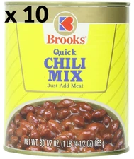 10 pack Brooks Quick Chili Seasoning Mix 30.5 ounce - Easy and quick chilli mix