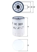 ÖLfilter Mahle OC 323 Anschraubfilter FüR Jaguar Daimler Lincoln X100 Type XK XJ