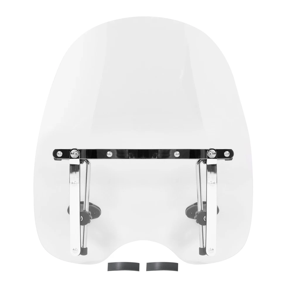 Прозрачное универсальное ветровое стекло 19 x 17 дюймов для мотоцикла подходит для руля 7/8 дюйма 1 дюйм 1,25 дюйма - Изображение 3 из 4