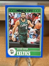 2023-24 Panini Hoops Basketball NBA Blue Jayson Tatum Boston Celtics Card #287