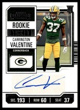 2023 Panini Contenders Rookie Ticket Auto Carrington Valentine #174