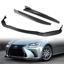 5pc Front Lip Side Skirt Diffuser Wing Kit Carbon For 2016-2019 Lexus Gs F-sport