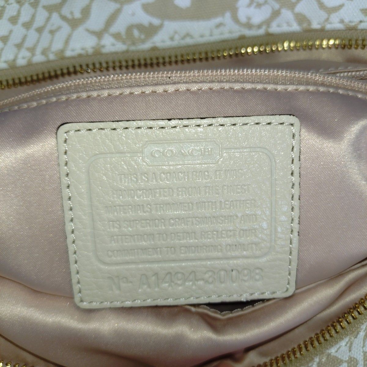 COACH 2way Shoulder Bag Canvas Python Pattern Cro… - image 15