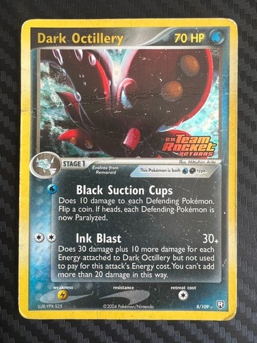 Pokemon TCG Team Rocket Returns Dark Octillery 8/109 Reverse Holo DMG