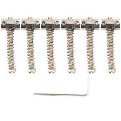 Musiclily Pro 6Pcs Nickel 10.8mm Small Steel Saddles Set For Squier Tele Guitar
