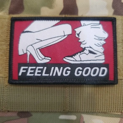 FEELING GOOD Sarcastic Tactical Morale Patch Hook and Loop