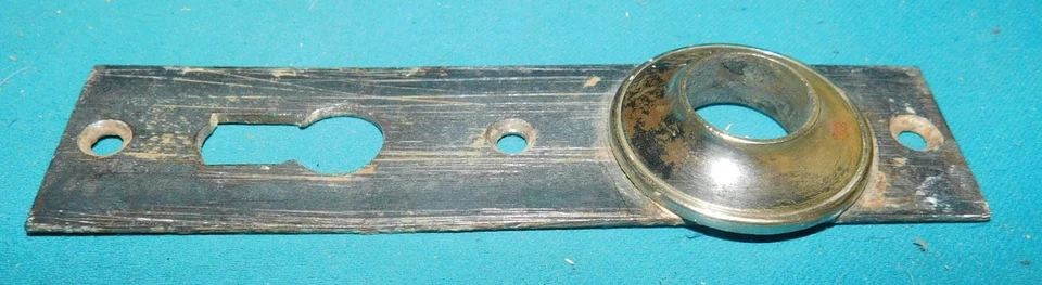 ANCIENNE POIGNÉE DE PORTE GOLLOT NAPOLÉON III FIN XIXe DÉBUT XXe . BRONZE & BOIS - Photo 3/4