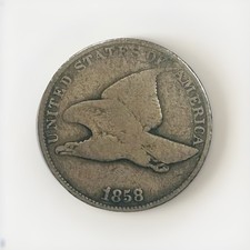 1858 Flying Eagle Cent 1c Coin 