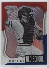 2021 Panini Prizm Old School Red White & Blue Prizm Johnny Bench #OS-8 HOF gc7