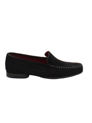 Salvatore Ferragamo Herrenschuhe UK 7,5 Schwarz 100% Wildleder Halbschuh
