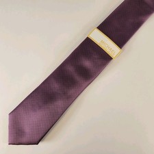 NWT Michael Kors Sorrento Silk Tie - Lavender  Cranberry Two-Tone - 57.5" x 3.2