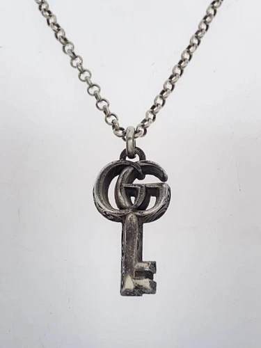 GUCCI collana uomo SV925 argento con top j8400 0701 usata