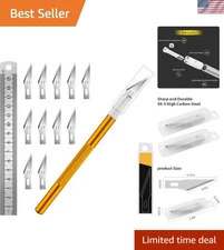 1 Pcs Craft Knife Hobby Knife with 11 Pcs Stainless Steel Blades Kit, 1pcs St...
