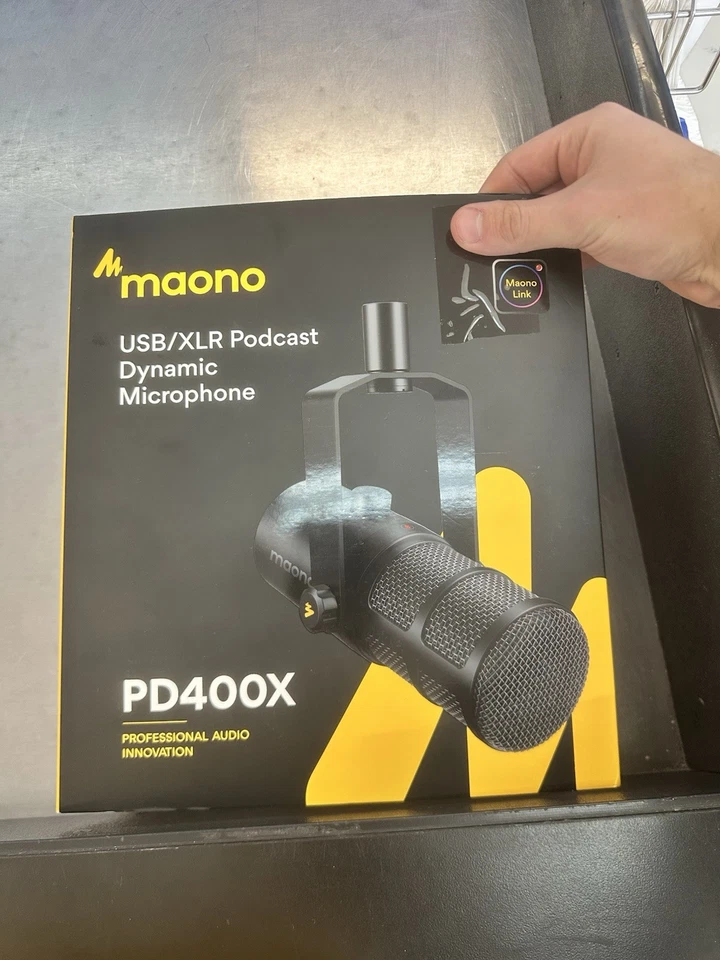 MAONO Dynamisches Mikrofon, USB/XLR Podcast PC Mikrofon mit Software, schwarz 