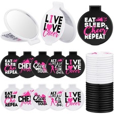 50 Pcs Cheerleader Mirror Gifts Bulk Cheerleading Compact Mirror Cheer Party ...