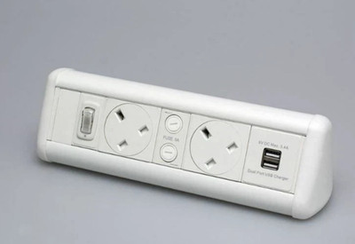 UVP40  PowerData Technologies DESK 2W/U Desktop Power/Data Unit Steckdosen mit USB