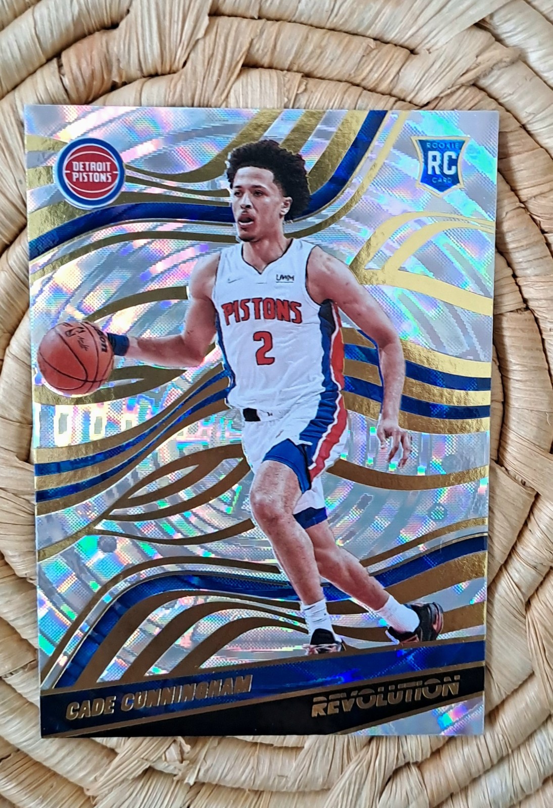 21-22 PANINI REVOLUTION FRACTAL BASE RC ROOKIE CADE CUNNINGHAM CLEAN PISTONS 120