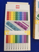 NEW STORE STOCK.lego Gel Pen 10 Packmint In Never Opened Box 10 Different Colors