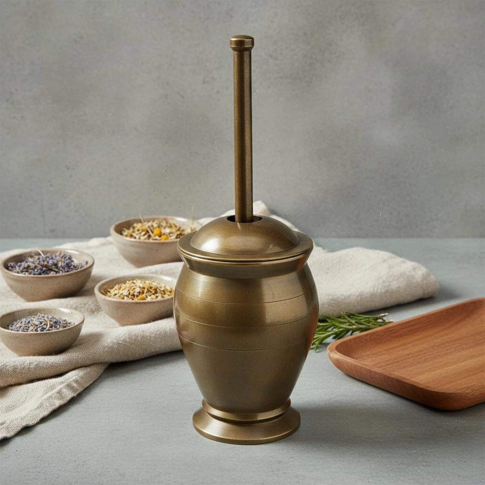 Copper Grinding Bowl and Pestle Long-Lasting Metal Grinding Bowl and Pestle