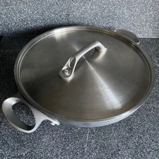 Vintage Dansk Large Skillet Master Series Fry Pan With Lid Heavy Duty 12"
