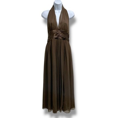 maggy london brown dress Nani Pleated Dress