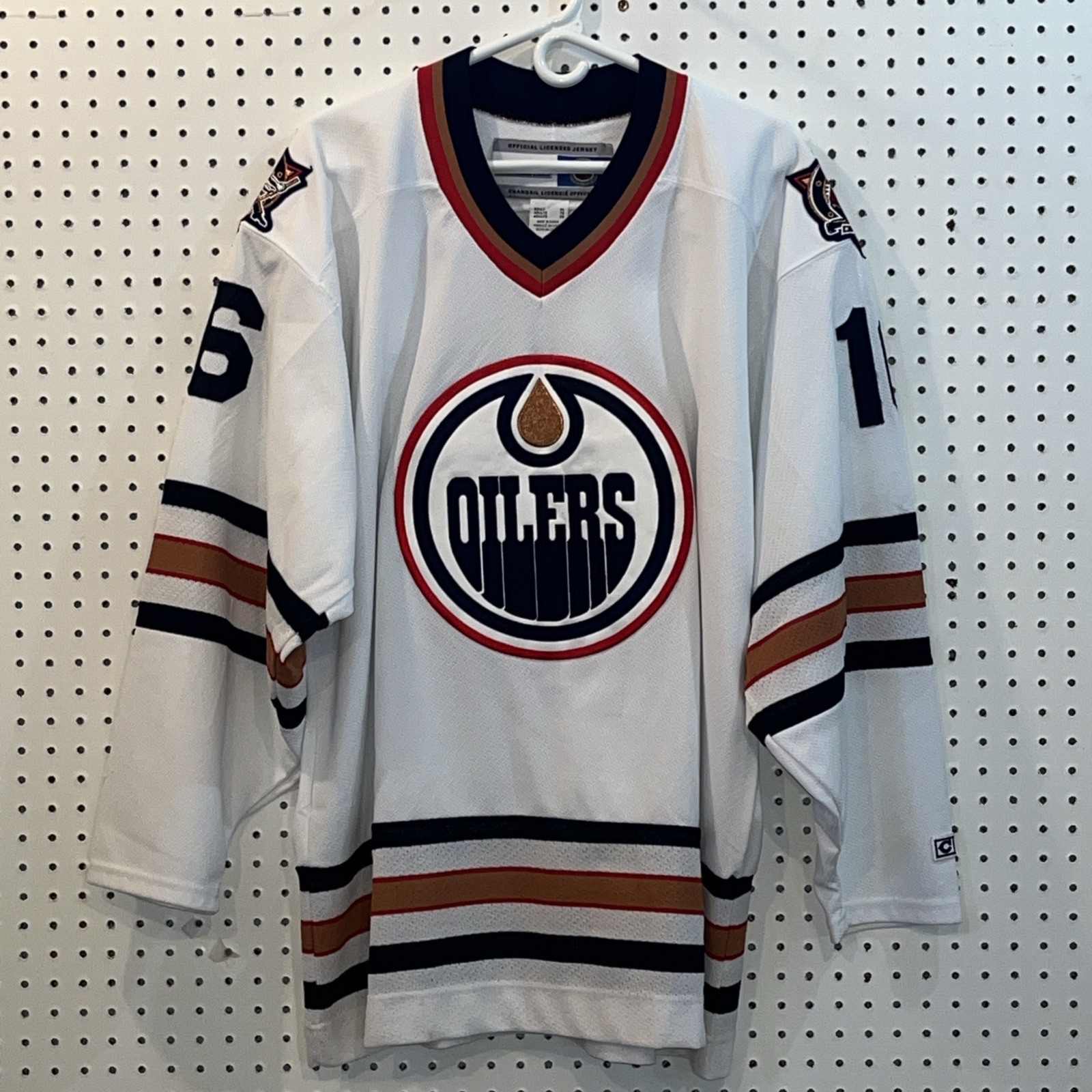 Edmonton Oilers #16 Rem Murray Vintage Hockey Jersey Sz XL CCM White