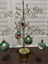 Vintage Shiny Brite Christopher Radko Stencil Indent Tear Drop