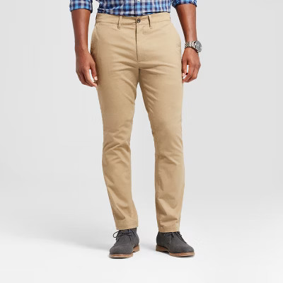 Goodfellow & Co Men Mid Rise Relaxed Leg Athletic Chino Pants Stretch
