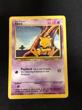 Abra 43/102 Common Base Set Unlimited Pokemon Moderately Played
