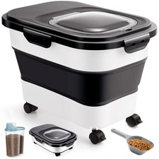 20Lbs Dog Food Storage Container Collapsible Dog Food Container with Airtight...