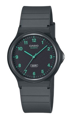 Casio POP Analog Biobasiert Schwarzes Zifferblatt MQ-24B-8B Unisex-Uhr