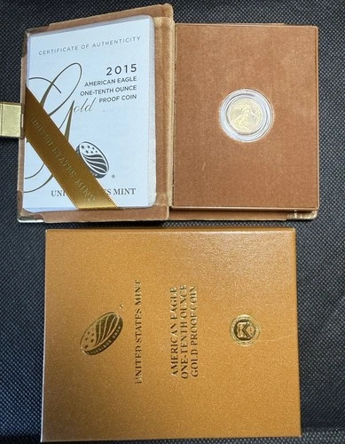2015-W $5 1/10 oz Proof Gold American Eagle w/ Box & COA OGP