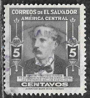HICK GIRL USED EL SALVADOR STAMP SC#599 1947 FRANCISCO DUENAS K868